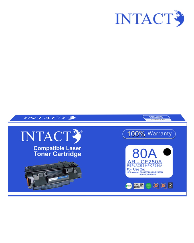 Intact Compatible with HP 80A (AR-CF280A) Black